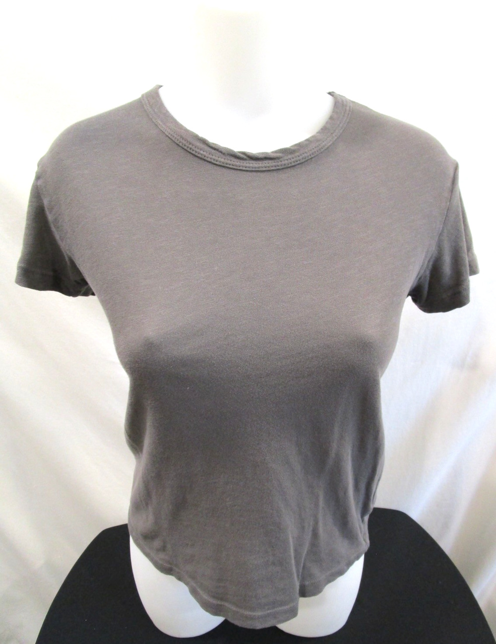 Buck Mason Gray Cotton Crewneck T Shirt Women Sz XS